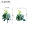 Unique Bargains Silk Wedding Artificial Rose Boutonniere and Wrist Corsage Set - 2 of 4
