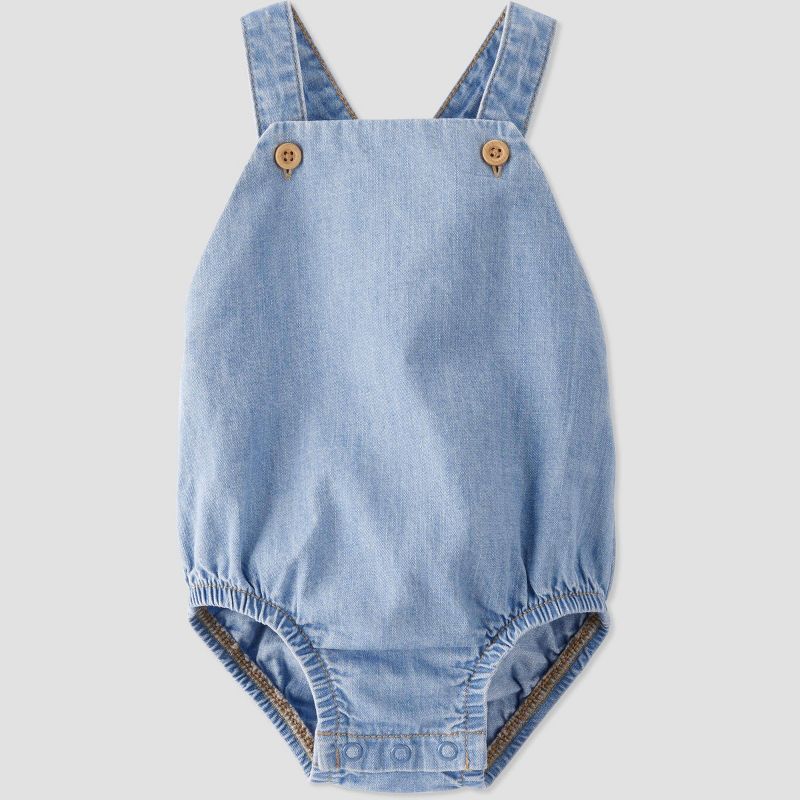 Little Planet by Carter's Organic Baby Chambray Bubble Jumpsuit, 1 of 5