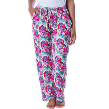 Nickelodeon Womens' Rugrats Cartoon Character Spiral Tie Dye Pajama Pants Multi