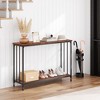 41.3" 2-Tier Vintage Console Table | Metal Shelves Organizer | Entryway Stand, Sofa Side Table & Plant Holder for Living Room - 4 of 4