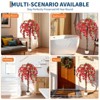 Orieon 4FT Faux Bougainvillea Tree with Red Flowers, Tall Artificial Bougainvillea Plant for Home Office Patio Decor - 4 of 4