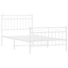 vidaXL Metal Bed Frame with Headboard and FootboardWhite 39.4 in.x74.8 in. Twin - 4 of 4