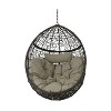 Sapphtopaz Porch Swing Chair Rattan Egg-Shaped Hanging Basket Patio Swing Chair with Cushions (No Hanging Stand) for Patio, Garden, Terrace - 4 of 4