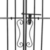 vidaXL Garden Gate Black 47.6"x3.1"x70.9" Wrought Iron - 4 of 4