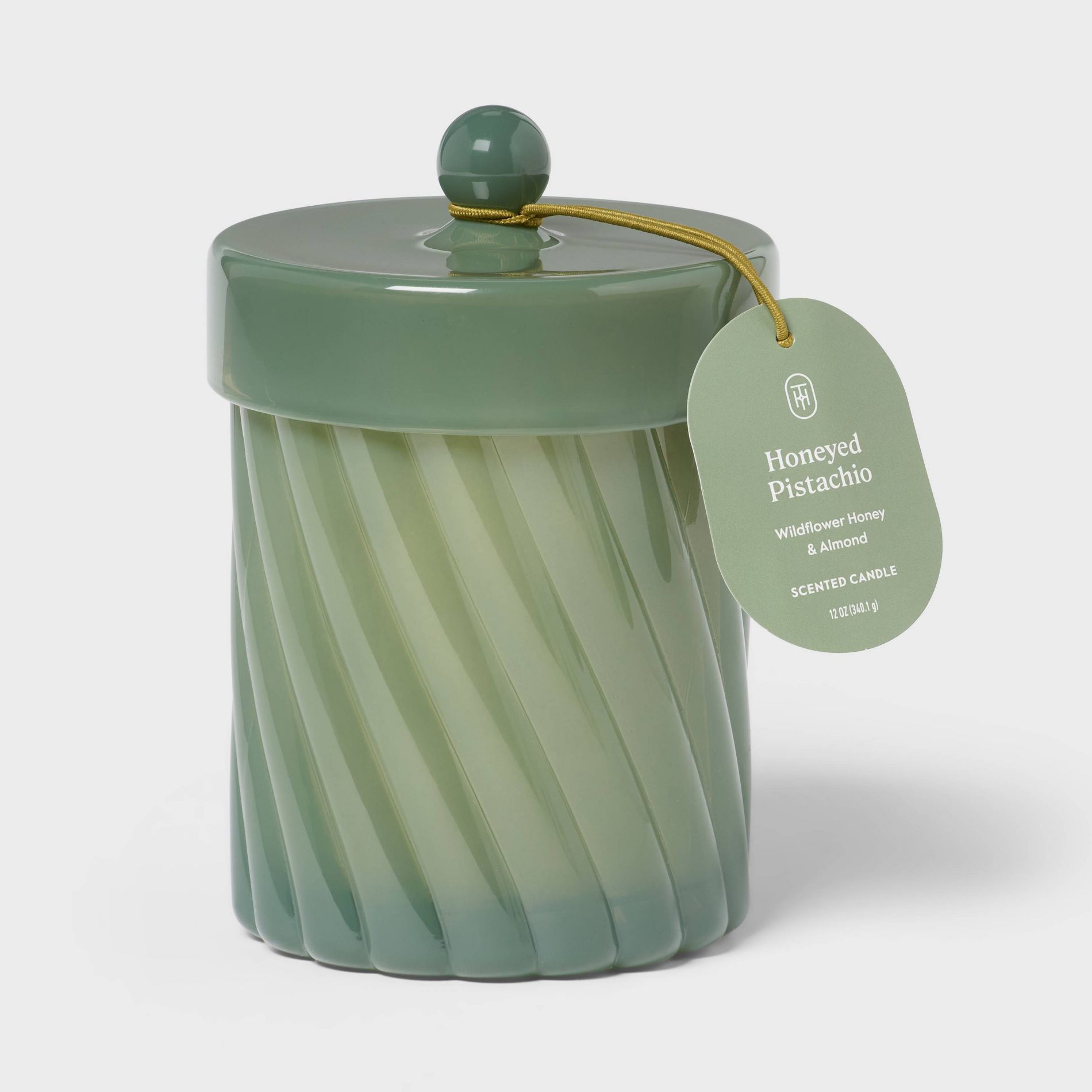 Lidded Honeyed Pistachio Jar Candle 12oz - Threshold™