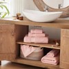 Pink 6 - Piece Cotton Bath Towel Set, Soft Absorbent, 650 GSM, Includes 2 Bath Towels, 2 Hand Towels, 2 Washcloths - 4 of 4