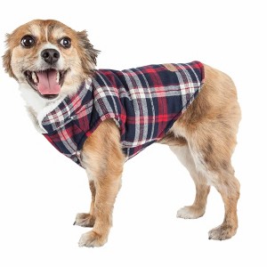 Pet Life (R) Puddler Classical Insulated Fashion Plaid Dog Coat - 1 of 4