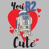 Juniors Womens Star Wars Valentine's Day You R2 Cute T-Shirt - 2 of 4