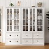 Famapy 78.7"W Modular Organizer Combo Glass Doors Display Kitchen Cabinet - 3 of 4