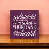 Slickblue Heartfelt Grandchild Wood Sign – Rustic 7x7 Knotty Pine with Hanging Slot or Shelf Display Option - 2 of 3