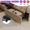 Furnulem Queen Bed Frame with Headboard Upholstered Platform Bed with 4 Storage Drawers Built-in LED Lights Charging Station Metal Slats Support Beige - 4 of 4
