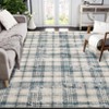 Nasitip Modern Geometric Plaid Area Rugs for Living Room Soft Low Pile Non-Sliping, Machine Washable - 2 of 4
