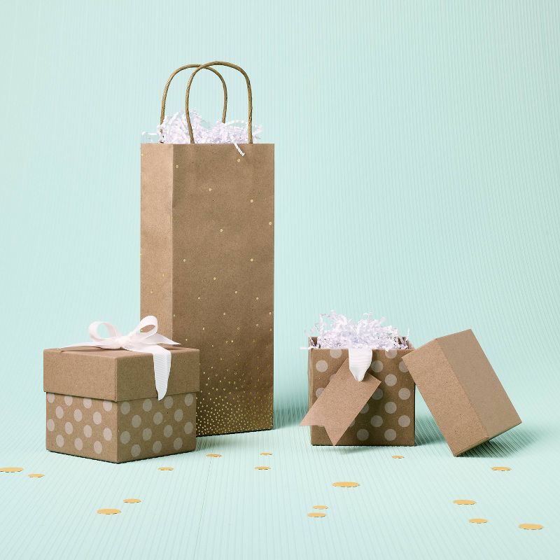 Kraft with White Dots Gift Box - Spritz&#8482;, 2 of 4