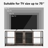 GustoWave Farmhouse TV Stand for 65''TV with Storage Cabinet and Mesh Doors, Industrial Media Console Table for Living Room - 3 of 4