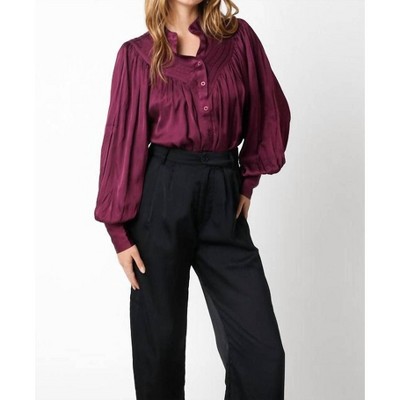 Women's Ophelia Blouse - OLIVACEOUS
