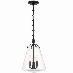 Crystorama Lighting Voss 3 - Light Chandelier in  Matte Black - 1 of 4