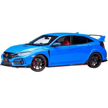 2021 Honda Civic Type R (FK8) RHD (Right Hand Drive) Racing Blue Pearl 1/18 Model Car by Autoart
