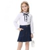 Girls Denim Skirts with Side Pockets Pleated Hem Skirts Casual Mini Denim Skirts - 2 of 4