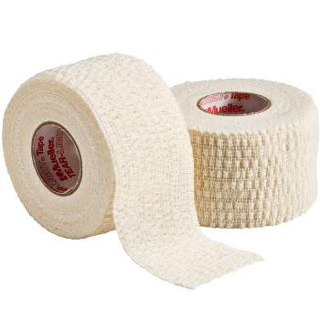 Mueller Sports Medicine Athletic and Sports Trainers Tape, First Aid Injury  Wrap, 1.5 X 10yd Roll, Beige, 2 pack