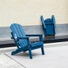 Rbied Folding Adirondack Chair with Cup Holder, Composite Adirondack Chair with Wood Texture - 4 of 4