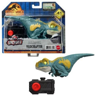 Mattel - Mattel - Jurassic World Dominion Uncaged Click Tracker Velociraptor, Blue