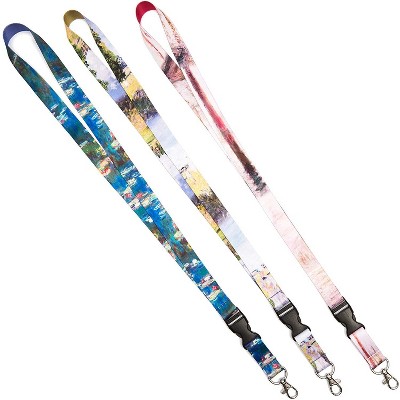 The Gifted Stationary 6 Pack Neck Lanyard Keychain Holder with Buckle Clip, 3 Monet Designs (22.5 in)