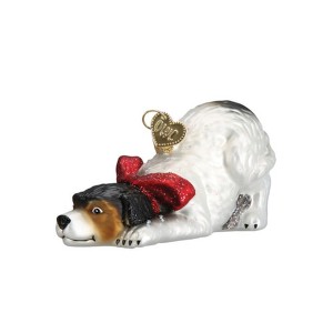 Old World Christmas Blown Glass Ornament for Christmas Tree, Norman Rockwell Signature Dog - 1 of 4