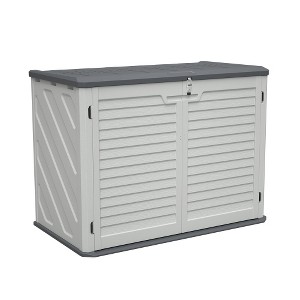 Ridstar 52.3 in. W Large Outdoor Lockable Storage Cabinet for Backyard, Patio & Garden-Ivory White - 1 of 4