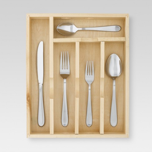 20pc Newfane Flatware Set Silver - Threshold™ : Target