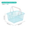 Unique Bargains Plastic Grocery Shopping Toy Organizing Mini Decorative Baskets 6.3" x 3.5" x 5.1" 3 Pcs - 2 of 4