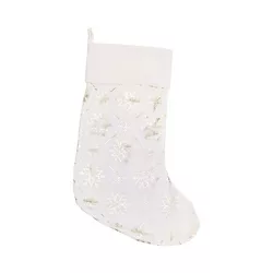 C&F Home Gold Foil Snowflake Stocking
