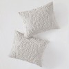 Sapphtopaz Duvet Cover Set Tufted Chenille Medallion Embroidery Solid Color Bedding 3 Piece 1 Duvet Cover, 2 Pillow Shams - 2 of 4