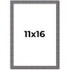 PosterPalooza | Textured Grey Picture Frame - UV Acrylic, Foam Board Backing, Hanging Hardware - 2 of 4