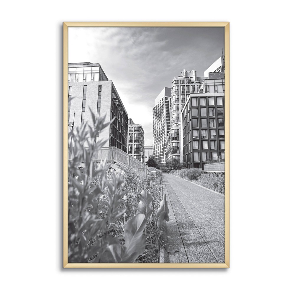 Master & Co. 24"x36" Highline Picture Frame Brass: Polystyrene Material, Sawtooth Mount, Wall Decor