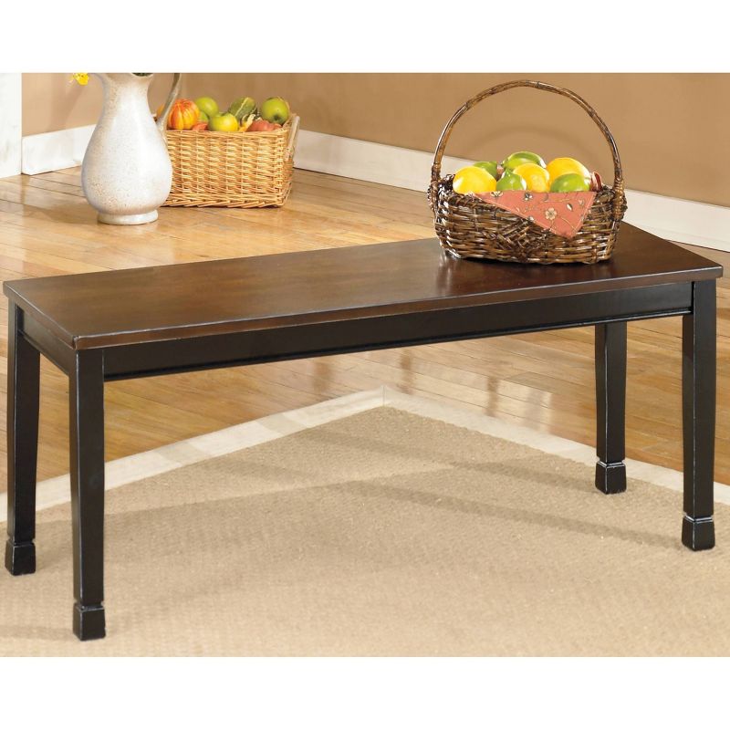 Owingsville Large Dining Room Bench Black/Brown - Signature Design by Ashley, 2 of 13