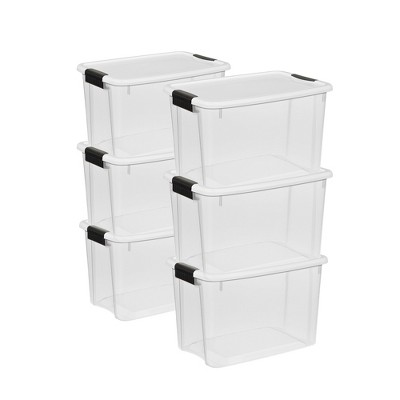 Sterilite Ultra Latch Box, Stackable Storage Bin with Lid, Plastic Container with Heavy Duty Latches to Organize