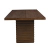 95" Dining Table, Contemporary Industrial Design, Robust Double Pedestal, Solid and Engineered Wood-- Frevyn - 4 of 4