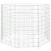 vidaXL Animal Enclosure Silver Galvanized iron 21.3 x 39.4 in per panel - 4 of 4