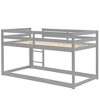 Twin Loft Bunk Bed Frame with Ladders, Pine Wood, Extra Floor Bed and Storage Space - 3 of 4
