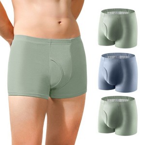 CARER 8oz High Absorbency Men's Incontinence Briefs 3-Pack Washable Cotton Incontinence Underwear Boxer for Men Bladder Leakage - 1 of 4