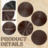 4 Pcs 12 Inch Metal Wall Art Decor Sunburst Hanging Metal Artwork Decor Wall Art Decorations Home Living Room Office Brown - 3 of 4
