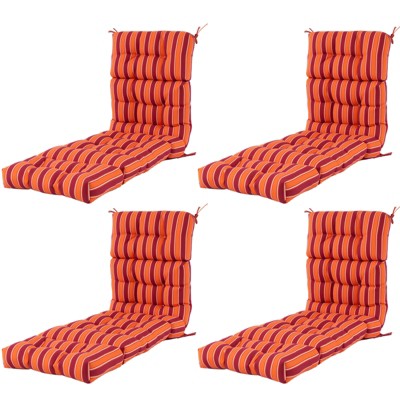 Tangkula Set of 4 73" Lounge Chaise Cushion Padded Recliner Cushion