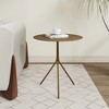 POVISON Round Side Table, Italian-style Lotus Leaf-shaped Side Table, 19.68"-ST8036BR50 - 2 of 4