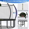 Okak 12/14/16FT Trampoline with Curved Poles and Enclosure Net, Outdoor Trampoline with Basketball Hoop and Ladder, Rebounder for Kids and Adults - 4 of 4