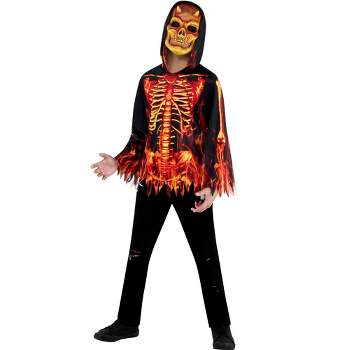 Rubies Boy's Flaming Skeleton Costume
