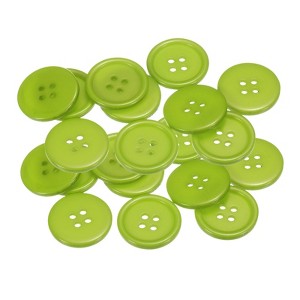 Unique Bargains Sewing Resin Round Flat 4-Hole Replacement Craft Buttons 20 Pcs - 1 of 4