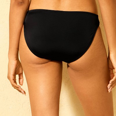 Shade & Shore Women's Full Coverage Hipster Bikini Bottom - Shade & Shore™ Black M — фото 2