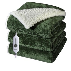 Electric Blanket, Washable Soft Velvet Heated Blankets with 4 Heating Levels, 4H Auto Shut Off, ETL Certified for Bedroom - 1 of 4
