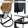 Glass Oval Small Side Tables with Magazines Organizer Storage Space for Living Room and Small Space  - The Pop Home - 3 of 4
