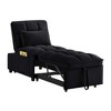 Ridstar 4-in-1 Multifunctional Convertible Single Sofa Bed with Storage Bag and Pillows For Living Room & Bedroom-Black - 2 of 4